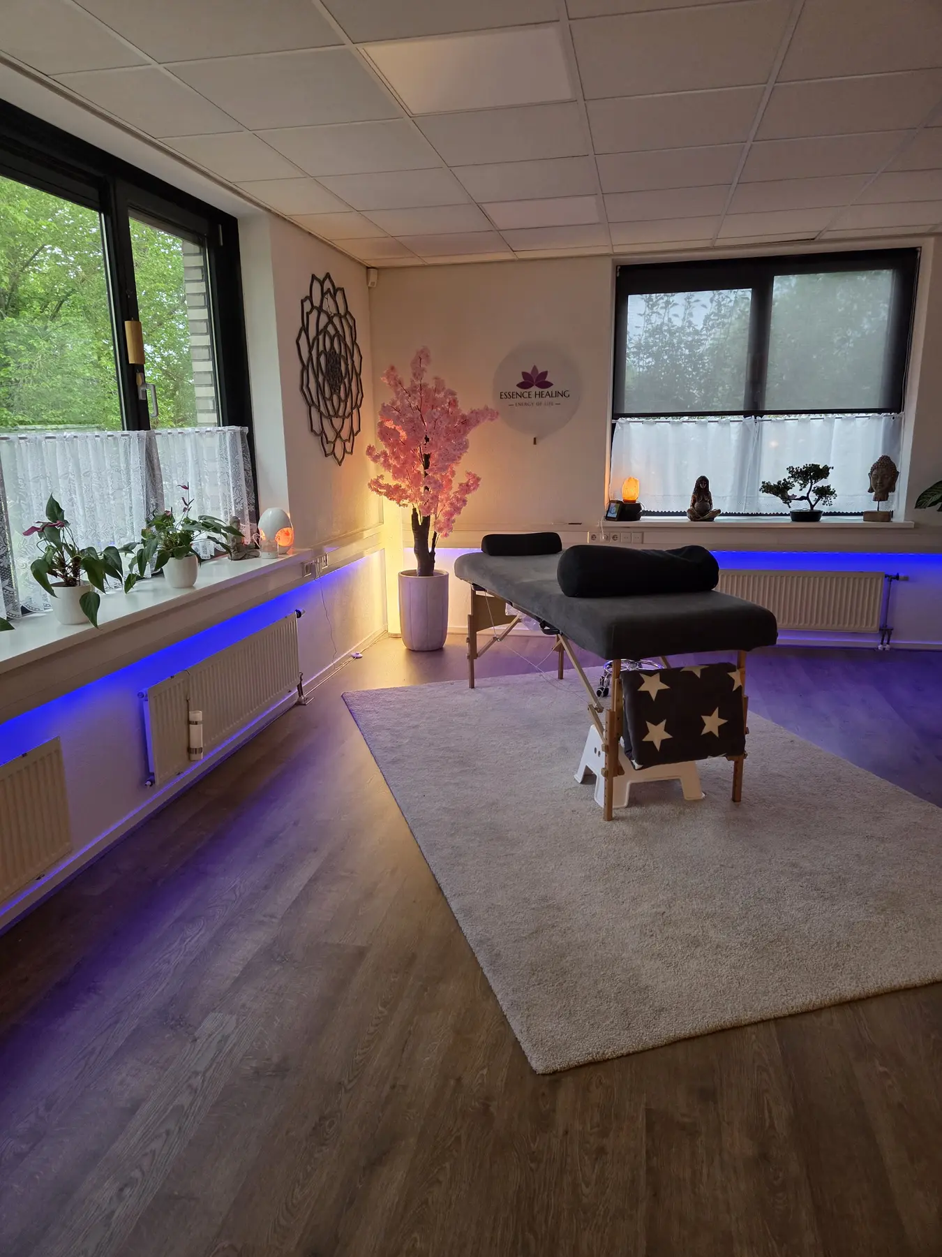 Behandelruimte met behandeltafel bij Essence Healing in Gouda